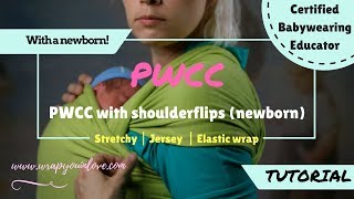 Stretchy wrap with a newborn  pretied amp shoulderflips [upl. by Slayton]