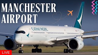 🔴 LIVE 4K Manchester Airport Plane Spotting 🛫 [upl. by Rowley618]