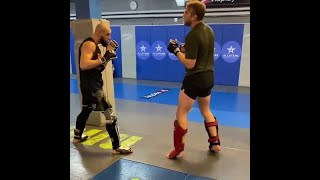 Khamzat Chimaev sparring Alexander Gustafsson hd [upl. by Ettedo]