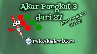 Akar Pangkat 3 dari 27  Menentukan ³√27 menggunakan Pohon FaktorFaktorisasi Prima [upl. by Nanny727]