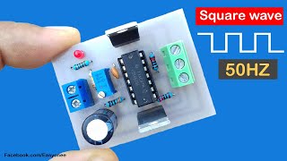 How to make inverter 12V To 220V Square wave using CD4047  50HZ [upl. by Cammy]