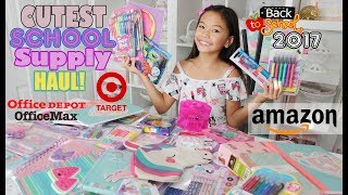 MASSIVE SCHOOL SUPPLIES HAUL 2017 [upl. by Sammie]