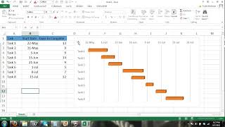 Gantt Chart Excel Tutorial  How to make a Basic Gantt Chart in Microsoft Excel [upl. by Ayamat]