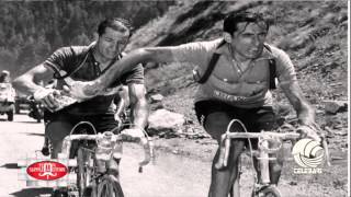 Fototema Coppi e Bartali campioni capaci di unire con una borraccia unItalia divisa [upl. by Aicnarf]