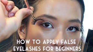 How to Apply False Eyelashes for Beginners [upl. by Isewk]