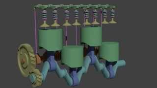 Blender Four Cylinder Engine [upl. by Napier]