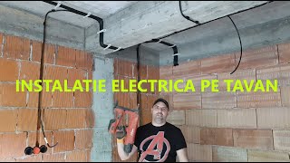 Cablare instalatie electrica pe tavan [upl. by Muller748]