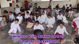 International Yoga Day celebrations at Winfield High School VIDYA BHAVAN CAMPUS Khammam [upl. by Nevur]