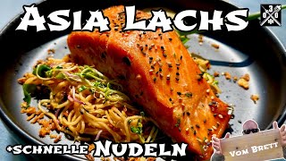 Lachs vom Zedernholz mit Asianudeln  030 BBQ [upl. by Alvinia159]