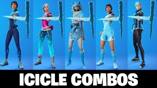 The Best TRYHARD Icicle Pickaxe Combos in Fortnite [upl. by Nagey350]