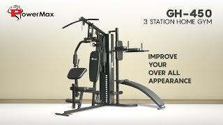 Powermax Fitness GH450 3Station Multi Gym Rig for Home and Office [upl. by Enaid]