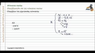 Números Reales Clasificación 3º de ESO matemáticas [upl. by Nadabb]