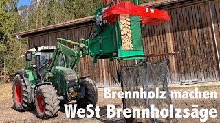 Brennholz machen  WeSt Brennholzsäge im Einsatz [upl. by Lady124]