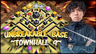 NEW UNBREAKABLE BASETh9 war base with copy link and 4 replays proof Clash of clans [upl. by Bartram]