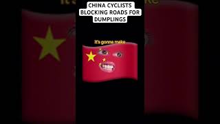 China Cyclists Blocking Roads For Dumplings [upl. by Trometer]