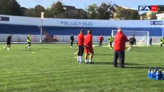 Romania vs England U21 Training session 111010 [upl. by Adahs]