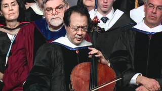 YoYo Ma performs at Brandeis Commencement [upl. by Fasta]