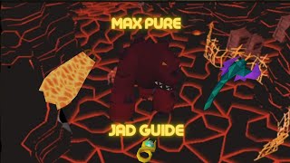 OSRS GUIDE How to kill Jad on a max pure with safespot [upl. by Carey]