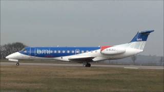 BMI Regional  Embraer ERJ135 Takeoff [upl. by Neerod]