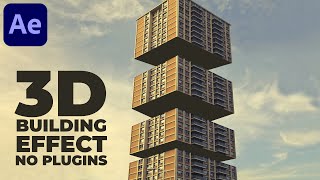 Trending 3D Building Effect in After Effects  After Effects Tutorial  NO PLUGINS [upl. by Alithea]