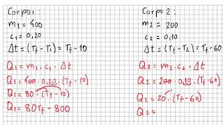 Exercício Resolvido  Equilíbrio Térmico [upl. by Vorster]
