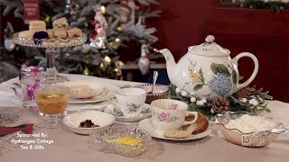 A Christmas Afternoon Tea At Hydrangea Cottage Tea and Gifts [upl. by Anwat]