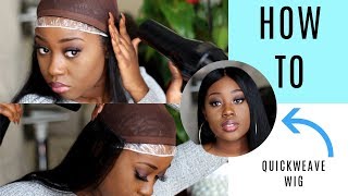 EASY Removable Quickweave wig using only bonding glue Ft Ali Sugar hair [upl. by Rabkin136]