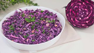 Comment faire une salade de chou colorée et savoureuse en moins de 5 minutes [upl. by Acino]