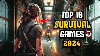 Top 10 REALISTIC SURVIVAL Games For Android In 2024  High Graphics OnlineOffline [upl. by Enibas]