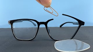 Put Paper Clip on the Broken Eyeglasses and Amaze With Results [upl. by Dave]