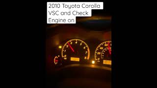 2010 Toyota Corolla VSC and Check engine light on [upl. by Eidob]