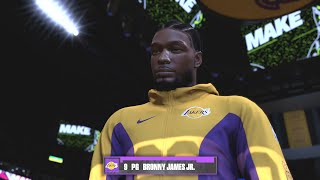 NBA 2K24  Dallas Mavericks Vs Los Angeles Lakers Bronny James Jr PS5 NBA 2K25 Rosters [upl. by Hareenum370]