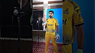 Babar Azam In Peshawar Zalmi Kit shorts cricket [upl. by Ikir]