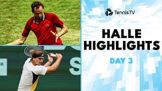 Medvedev vs Zhang Zverev Berrettini Sinner amp Hurkacz Play  Halle 2024 Highlights Day 3 [upl. by Riffle]