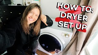 How to set up a PORTABLE DRYER  Installation  Tips  Small Apartment Without Hookup [upl. by Airotna929]