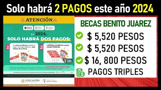 📆CALENDARIO OFICIAL DE PAGOS 2024 BECAS BENITO JUÁREZ🎉 [upl. by Custer549]