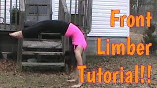 How To do A FrontLimber  Gymnastics Tutorial For Beginners [upl. by Malinde]