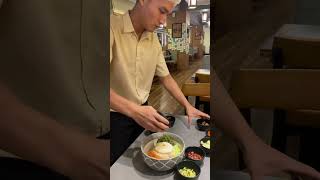 Bibimbap mixing foodandtravel foodie koreanfood korean [upl. by Spiegel374]