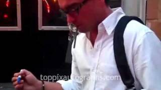 Johnny Galecki  Signing Autographs at quotFilthy Talkquot Stage Door in NYC [upl. by Ky]