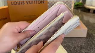 Louis Vuitton Clémence Wallet Damier Azur unboxing 2023 [upl. by Hendrick]