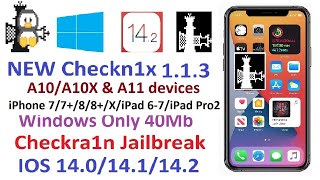 Windows  Checkn1x 113 40 MB Checkra1n Jailbreak iOS 141142 Jailbreak iPhone 7788x [upl. by Bradeord38]