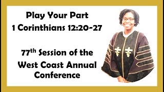 Play Your Part  Rev Dr Sherrisse Bryant [upl. by Crabb831]