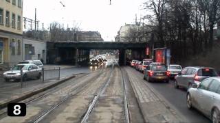 Tramwajem po Wrocławiu HD  Linia 8 czII TARNOGAJ  ZAWALNA [upl. by Rehm]