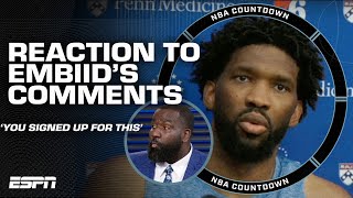 Joel Embiid speaks on He doesnt want to play comments 👀 You signed up for this  Perk [upl. by Georgine]