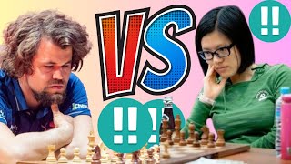 Epic chess game 116 Hou Yifan vs Magnus Carlsen [upl. by Necila]