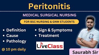 Peritonitis  medical surgical nursing  For Bsc Nursing and GNM students [upl. by Massimiliano139]