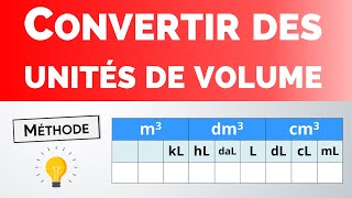 Comment CONVERTIR des VOLUMES  💡 Méthode  PhysiqueChimie collège lycée [upl. by Eceryt400]