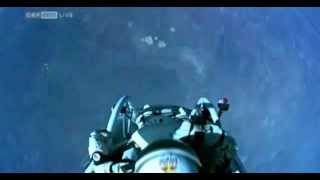 Felix Baumgartners Space Jump RedBull Stratos 14102012 German English [upl. by Analart500]