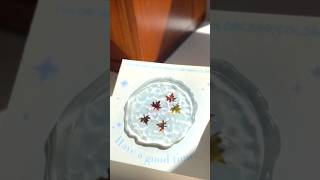 Stamp seal with little colorful leaves 🍃 ❤️viralvideo viralshort art creativework video foryou [upl. by Kalie]