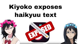 Kiyoko exposes haikyuu TIKTOKS haikyuu texts [upl. by Bonucci]